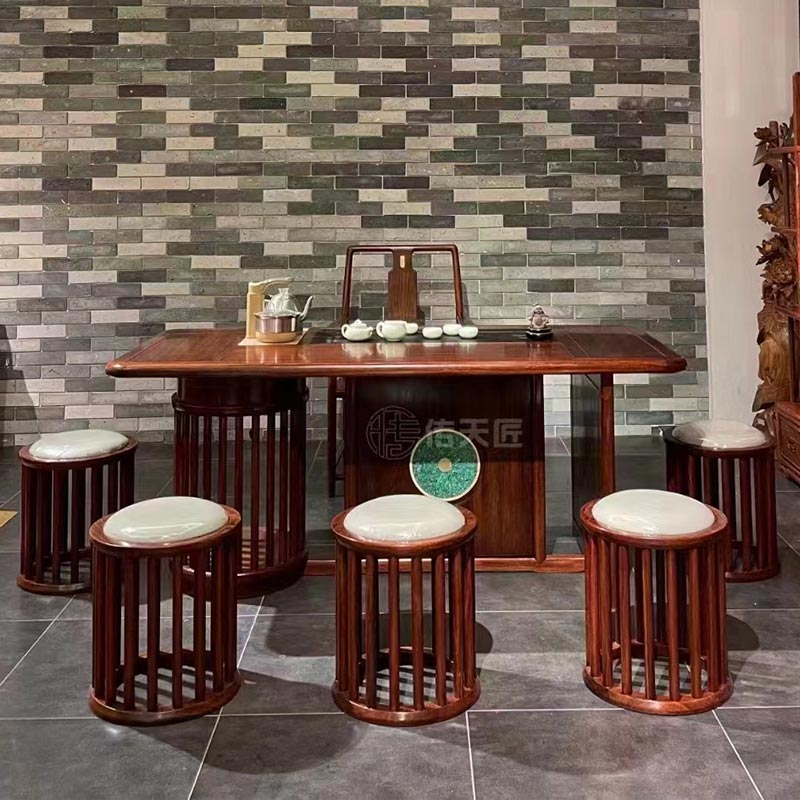 Meja Teh Klasik Kayu Rosewood Gaya Cina
