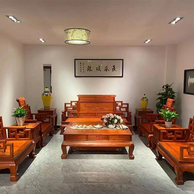 Perabot Rosewood Sofa Kayu Pepejal Gaya Cina