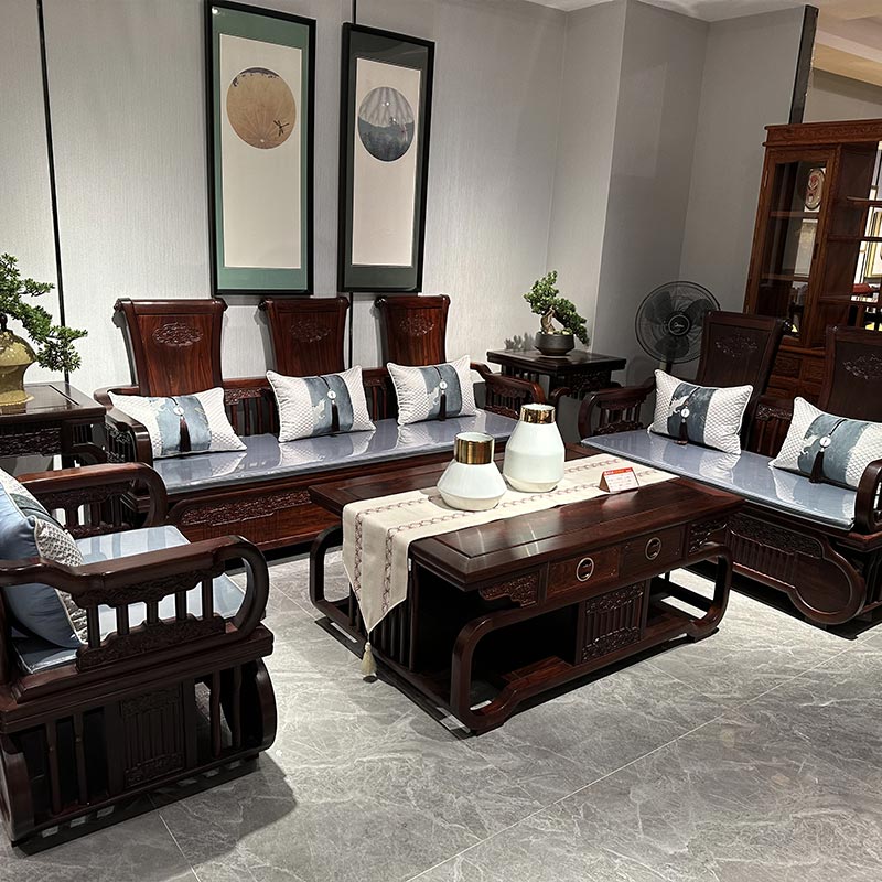 Sofa Kayu Pepejal Gaya Cina Baru
